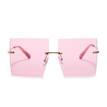 Load image into Gallery viewer, Rimless Square Sunglasses Women Retro Oversized Clear Ocean Lens Eyewear Men Sun Glasses Shades UV400