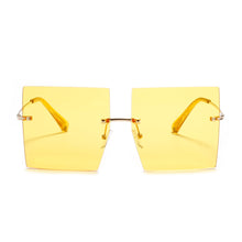 Load image into Gallery viewer, Rimless Square Sunglasses Women Retro Oversized Clear Ocean Lens Eyewear Men Sun Glasses Shades UV400
