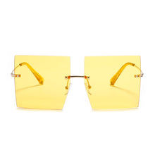 Load image into Gallery viewer, Rimless Square Sunglasses Women Retro Oversized Clear Ocean Lens Eyewear Men Sun Glasses Shades UV400