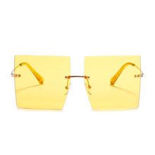 Load image into Gallery viewer, Rimless Square Sunglasses Women Retro Oversized Clear Ocean Lens Eyewear Men Sun Glasses Shades UV400
