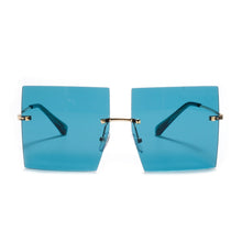 Load image into Gallery viewer, Rimless Square Sunglasses Women Retro Oversized Clear Ocean Lens Eyewear Men Sun Glasses Shades UV400