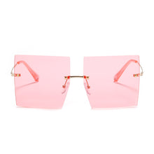 Load image into Gallery viewer, Rimless Square Sunglasses Women Retro Oversized Clear Ocean Lens Eyewear Men Sun Glasses Shades UV400