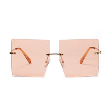 Load image into Gallery viewer, Rimless Square Sunglasses Women Retro Oversized Clear Ocean Lens Eyewear Men Sun Glasses Shades UV400