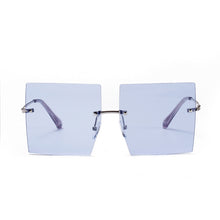 Load image into Gallery viewer, Rimless Square Sunglasses Women Retro Oversized Clear Ocean Lens Eyewear Men Sun Glasses Shades UV400