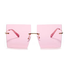 Load image into Gallery viewer, Rimless Square Sunglasses Women Retro Oversized Clear Ocean Lens Eyewear Men Sun Glasses Shades UV400