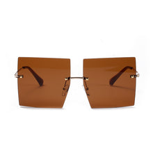 Load image into Gallery viewer, Rimless Square Sunglasses Women Retro Oversized Clear Ocean Lens Eyewear Men Sun Glasses Shades UV400
