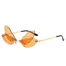 Load image into Gallery viewer, Rimless Sunglasses Brand Design Women Vintage Dragonfly Sun glasses Frameless  Glasses UV400 Shades Eyewear Oculos