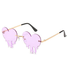 Load image into Gallery viewer, Rimless Sunglasses For Woman Heart Style Sun Glasses Big Frame oculos feminino Steampunk Designer Eyeglasses Gafas BGN