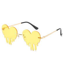 Load image into Gallery viewer, Rimless Sunglasses For Woman Heart Style Sun Glasses Big Frame oculos feminino Steampunk Designer Eyeglasses Gafas BGN