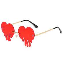 Load image into Gallery viewer, Rimless Sunglasses For Woman Heart Style Sun Glasses Big Frame oculos feminino Steampunk Designer Eyeglasses Gafas BGN