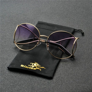 Rimless Sunglasses Men Women  Glasses Classic Oval Retro Glasses Good Quality Protection Gradient Sunglasses FML