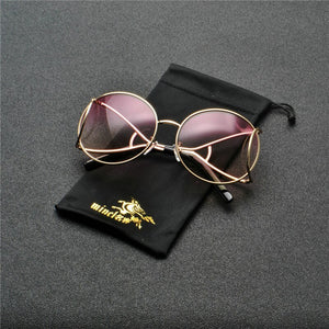 Rimless Sunglasses Men Women  Glasses Classic Oval Retro Glasses Good Quality Protection Gradient Sunglasses FML
