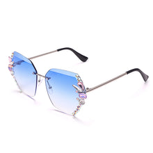 Load image into Gallery viewer, Rimless Sunglasses Summer UV400 Eyewear 2023 Trendy Women Bling Rhinestone Sun Glasses Shades oculos Eyeglasses