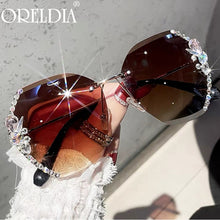 Load image into Gallery viewer, Rimless Sunglasses Summer UV400 Eyewear 2023 Trendy Women Bling Rhinestone Sun Glasses Shades oculos Eyeglasses