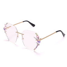 Load image into Gallery viewer, Rimless Sunglasses Summer UV400 Eyewear 2023 Trendy Women Bling Rhinestone Sun Glasses Shades oculos Eyeglasses