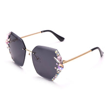 Load image into Gallery viewer, Rimless Sunglasses Summer UV400 Eyewear 2023 Trendy Women Bling Rhinestone Sun Glasses Shades oculos Eyeglasses