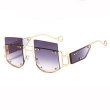 Load image into Gallery viewer, Rimless Sunglasses Women 2023 Men  Brand Designer Sunglasses Ladies Square Retro Sun Glasses Oversized Eyewear