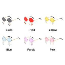 Load image into Gallery viewer, Rimless Sunglasses Women 2023 Vintage Clouds Tassel Steampunk Sunglasses Female Frameless Punk Glasses Shades UV400