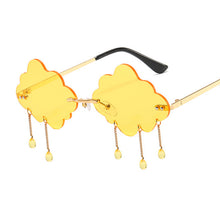 Load image into Gallery viewer, Rimless Sunglasses Women 2023 Vintage Clouds Tassel Steampunk Sunglasses Female Frameless Punk Glasses Shades UV400