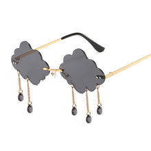 Load image into Gallery viewer, Rimless Sunglasses Women 2023 Vintage Clouds Tassel Steampunk Sunglasses Female Frameless Punk Glasses Shades UV400