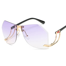 Load image into Gallery viewer, Rimless Sunglasses Women Vintage Unique Polygon Shape Steampunk Sunglasses Female Gafas Shades UV400 Oculos Feminino