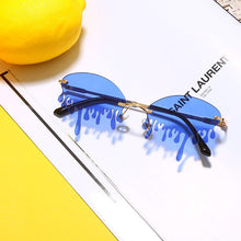 Load image into Gallery viewer, Rimless Sunglasses Women Vintage Unique Tears Shape Steampunk Sunglasses Female Gafas Shades UV400 Oculos Feminino