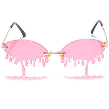 Load image into Gallery viewer, Rimless Sunglasses Women Vintage Unique Tears Shape Steampunk Sunglasses Female Gafas Shades UV400 Oculos Feminino