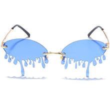 Load image into Gallery viewer, Rimless Sunglasses Women Vintage Unique Tears Shape Steampunk Sunglasses Female Gafas Shades UV400 Oculos Feminino