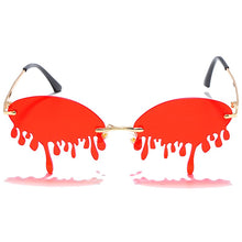 Load image into Gallery viewer, Rimless Sunglasses Women Vintage Unique Tears Shape Steampunk Sunglasses Female Gafas Shades UV400 Oculos Feminino