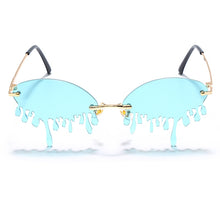 Load image into Gallery viewer, Rimless Sunglasses Women Vintage Unique Tears Shape Steampunk Sunglasses Female Gafas Shades UV400 Oculos Feminino