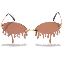 Load image into Gallery viewer, Rimless Sunglasses Women Vintage Unique Tears Shape Steampunk Sunglasses Female Gafas Shades UV400 Oculos Feminino