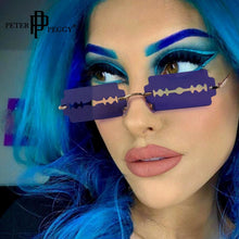 Load image into Gallery viewer, Rimless Sunglasses Women Personality Trend Razor Blade Sunglasses Man Brand Driving Glasses Oculos De Sol Uv400
