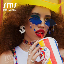 Load image into Gallery viewer, Rimless Sunglasses Women Vintage Clouds Tassel Steampunk Sunglasses Men Frameless Punk Glasses Shades UV400 Oculos