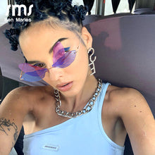 Load image into Gallery viewer, Rimless Sunglasses Women Vintage Dragonfly Steampunk Sunglasses Men Frameless Gradient Clear Lens Glasses Shades Oculos