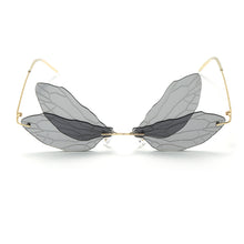 Load image into Gallery viewer, Rimless Sunglasses Women Vintage Dragonfly Steampunk Sunglasses Men Frameless Gradient Clear Lens Glasses Shades Oculos