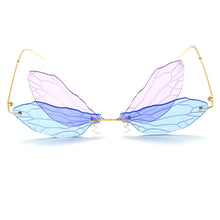 Load image into Gallery viewer, Rimless Sunglasses Women Vintage Dragonfly Steampunk Sunglasses Men Frameless Gradient Clear Lens Glasses Shades Oculos