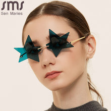 Load image into Gallery viewer, Rimless Sunglasses Women Vintage Steampunk Sunglasses Men Frameless Gradient Clear Lens Glasses 2023 Retro Eyeglasses