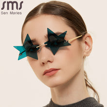 Load image into Gallery viewer, Rimless Sunglasses Women Vintage Steampunk Sunglasses Men Frameless Gradient Clear Lens Glasses 2023 Retro Eyeglasses