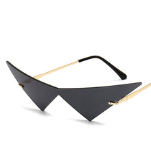 Load image into Gallery viewer, Fashion Rimless Triangle Sunglasses Catwalk Women's Luxury Funny Sun Glasses Shades for Women UV400 2022 Brand Designer SG040