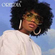 Load image into Gallery viewer, Rivet Square Sunglasses Women 2023   Brand Oversized Mirror Metal Glasses Men Shades UV400 Unique Female Eyewear