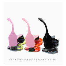 Load image into Gallery viewer, Rivet Square Sunglasses Women 2023 Personality Oversized Mirror Glasses Irregular Lens Men UV400 Unique Female Eyewear