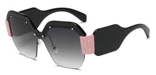 Load image into Gallery viewer, Rivet Square Sunglasses Women 2023 Personality Oversized Mirror Glasses Irregular Lens Men UV400 Unique Female Eyewear