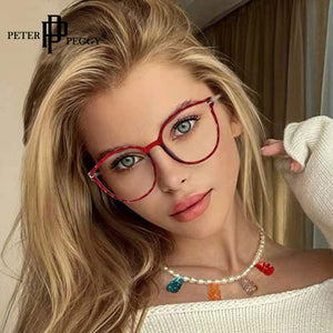 Round Anti Blue Light Glasses Sex Women Metal Frame Glasses European American Style Girl Prescription Eyeglasses