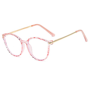 Round Anti Blue Light Glasses Sex Women Metal Frame Glasses European American Style Girl Prescription Eyeglasses