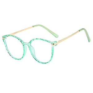 Round Anti Blue Light Glasses Sex Women Metal Frame Glasses European American Style Girl Prescription Eyeglasses