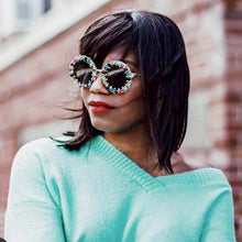 Load image into Gallery viewer, Round Crystal Sunglasses Women  Brand Colorful Diamond Metal Frame  Sun Glasses For Men Female UV400
