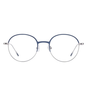 Round Men And Women Metal Medium Colorful Full Rim Optical Eyeglasses Frame With Spring Hinge For Prescription Lenses