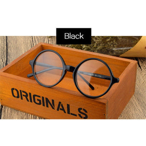 Round Plain Glasses Vintage Clear Lens Eyewear Women Men Retro Myopia Optical Glasses Frame Transparent