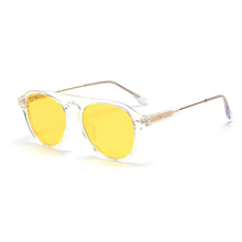 Load image into Gallery viewer, Round Sunglasses Men Clear Tinted Lens Brand Design Party Retro Sun Glasses  Eyewear Oculos De Sol UV400