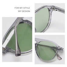 Load image into Gallery viewer, Round Sunglasses Men Clear Tinted Lens Brand Design Party Retro Sun Glasses  Eyewear Oculos De Sol UV400